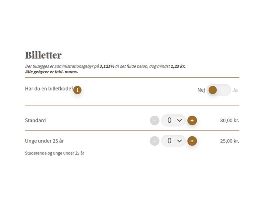 Bestil billet med rabatkode